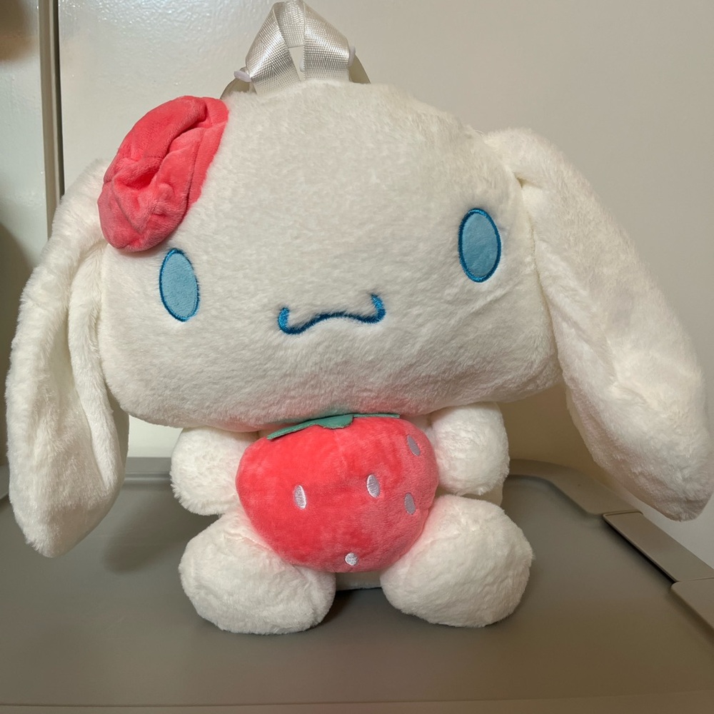 Strawberry Cinnamoroll Plush Backpack